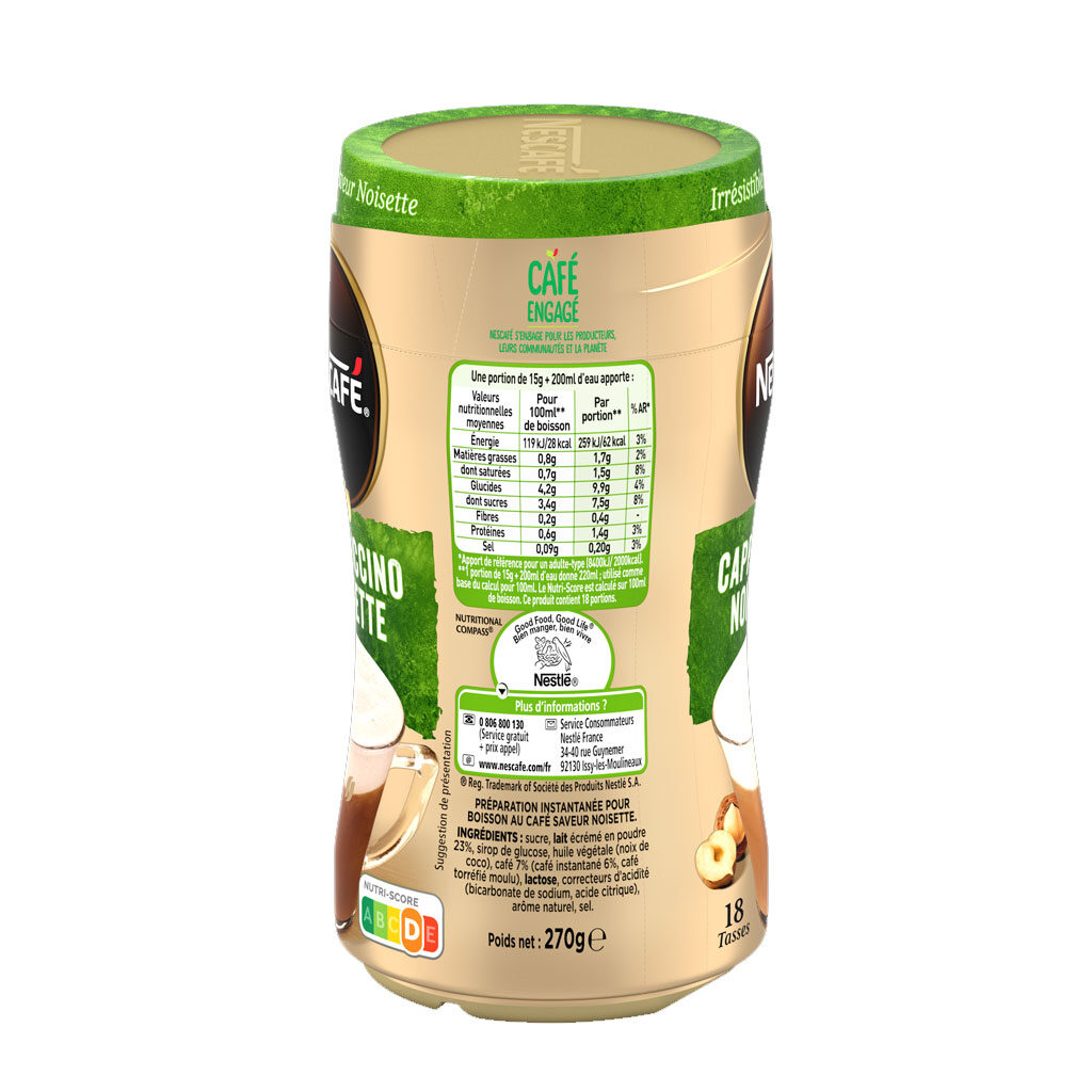 Café Soluble Cappuccino Noisette NESCAFE – Image 2