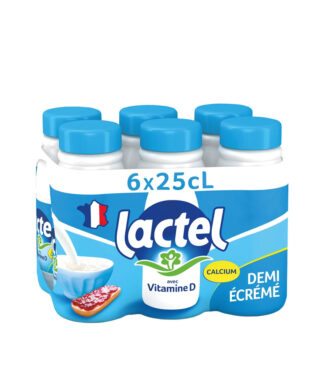 Lait Demi-Ecrémé UHT Vitamine D LACTEL