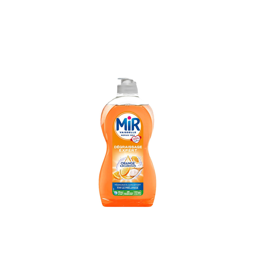 Liquide vaisselle Bicarbonate Orange Dégraissage Expert à Froid MIR